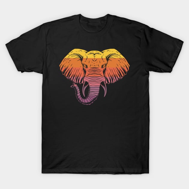 Retro Elephant T-Shirt by Dojaja